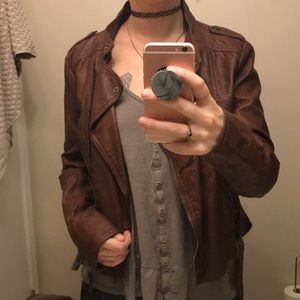 Garage Faux Leather Jacket